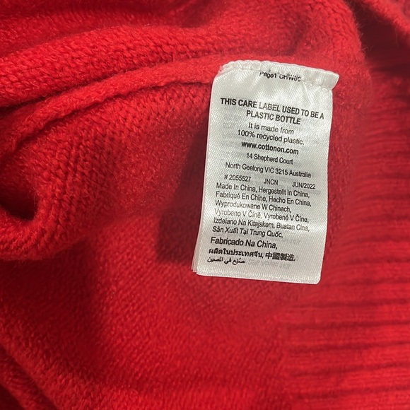 Cotton:On Christmas Crew Neck Sweater Snowflake Placement Red - Picture 5 of 5